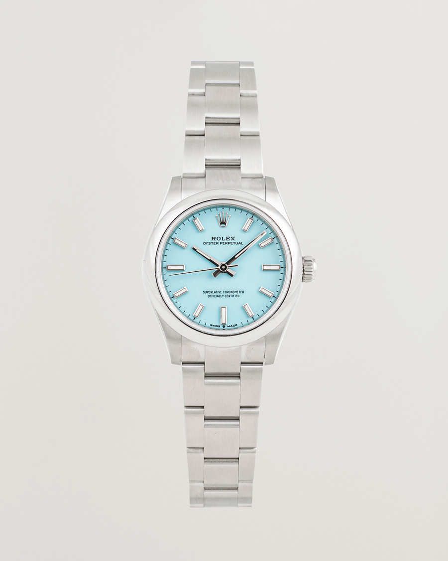 Men | Rolex Pre-Owned Oyster Perpetual 31 Turquoise | Rolex Pre-Owned | Oyster Perpetual 31 Turquoise