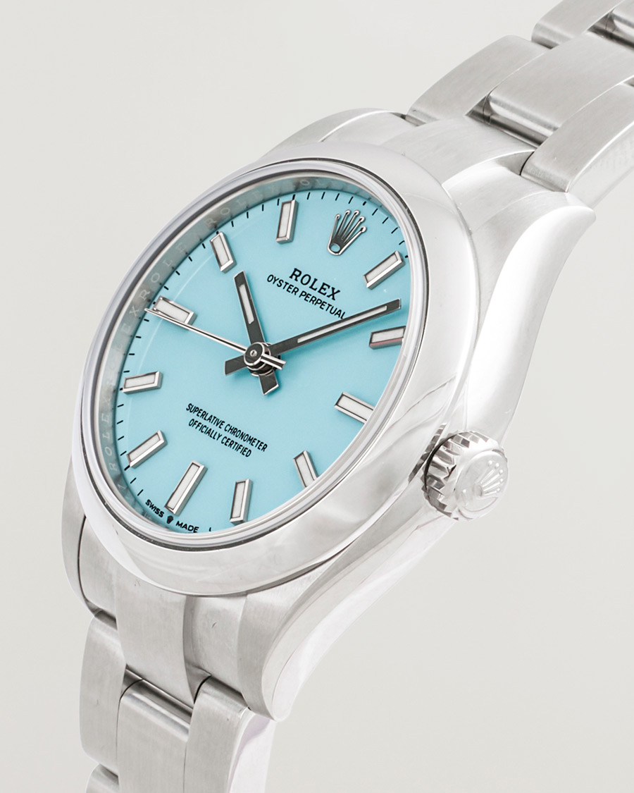 Men | Rolex Pre-Owned Oyster Perpetual 31 Turquoise | Rolex Pre-Owned | Oyster Perpetual 31 Turquoise