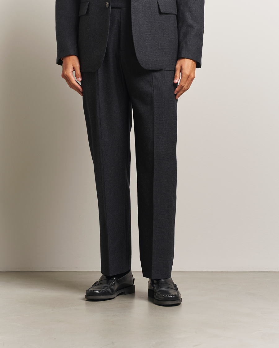 Men | Trousers | Palmes | Wool Pleated Trousers Black