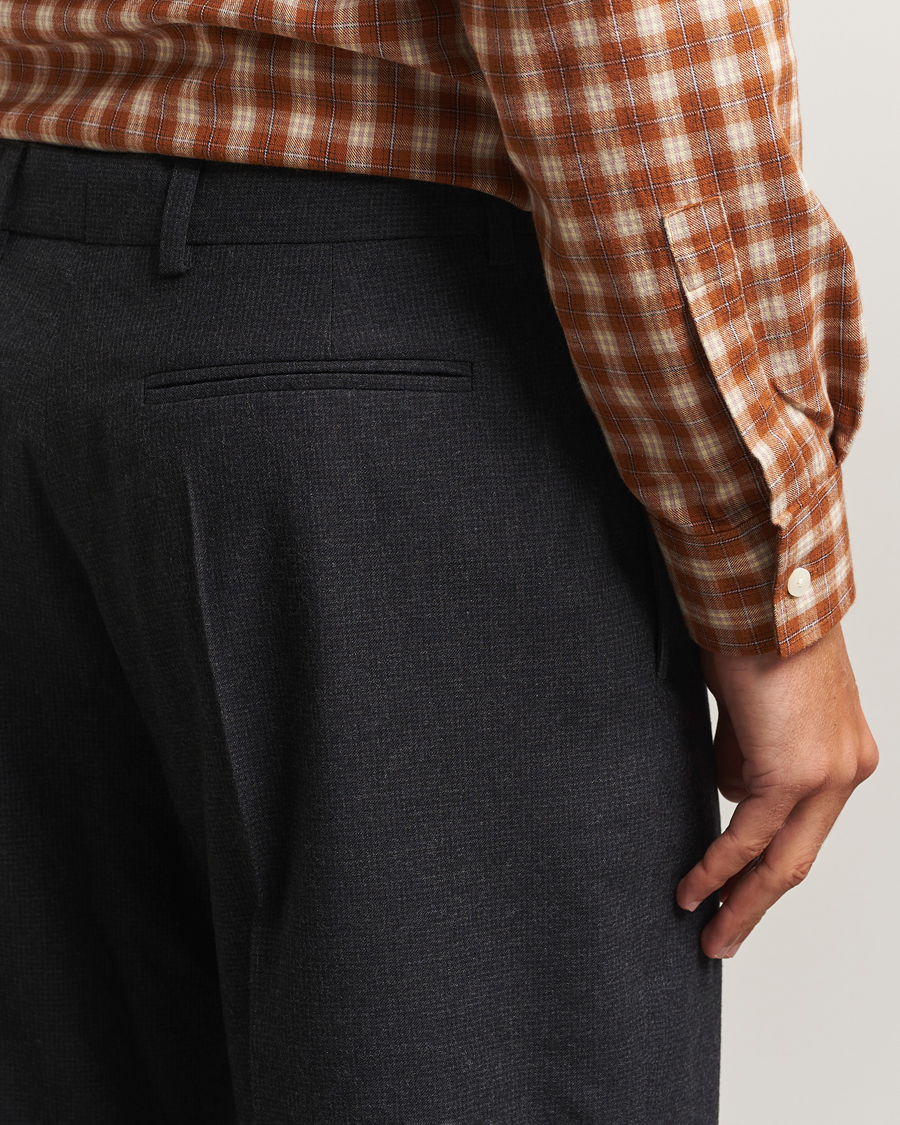 Men | Trousers | Palmes | Wool Pleated Trousers Black