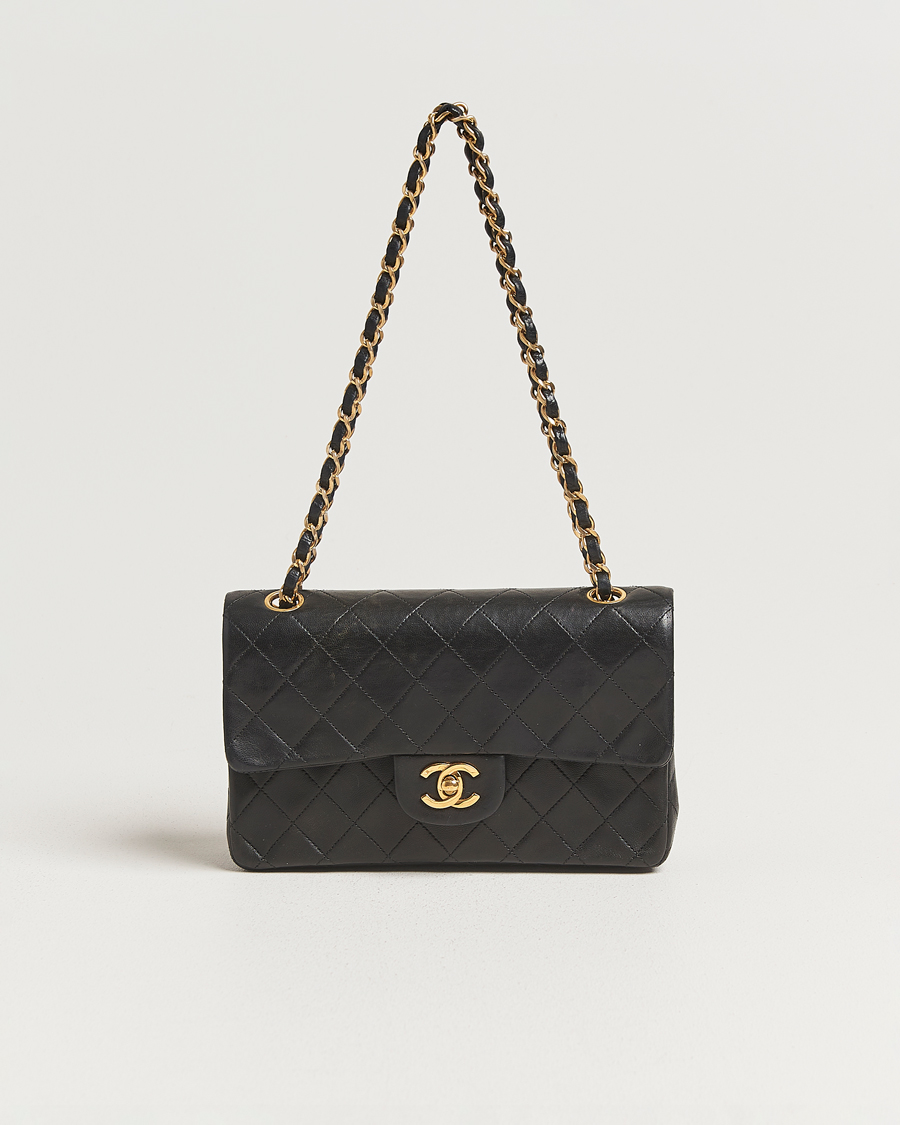 Men | Pre-Owned & Vintage Bags | Chanel Pre-Owned | Classic Double Flap Small Lambskin Black