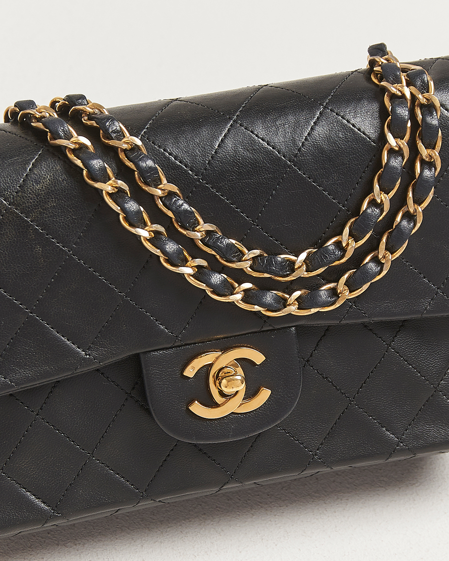 Men | Pre-Owned & Vintage Bags | Chanel Pre-Owned | Classic Double Flap Small Lambskin Black