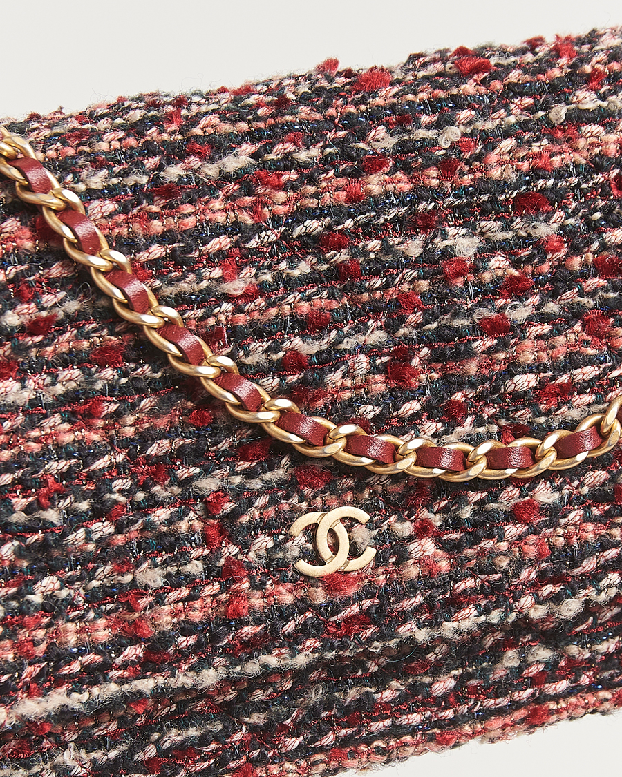 Men | Pre-Owned & Vintage Bags | Chanel Pre-Owned | Tweed Wallet On Chain Red