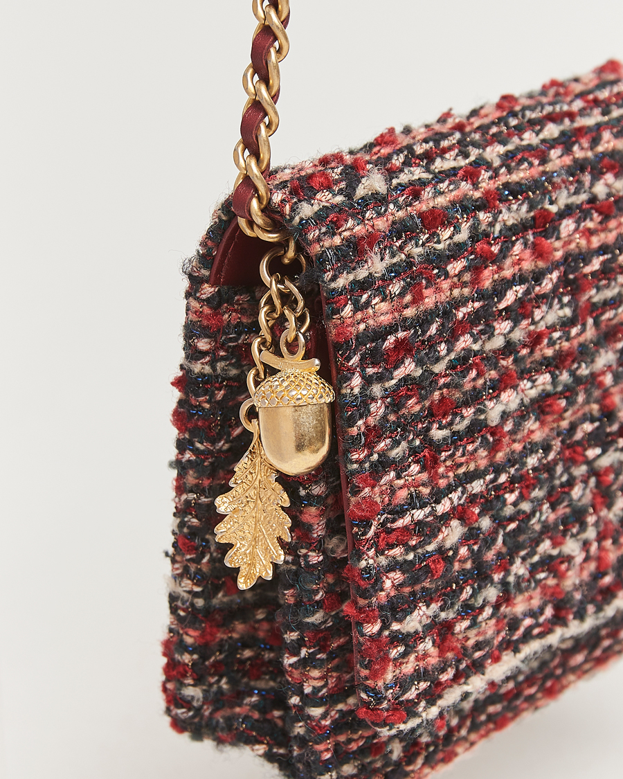 Men | Pre-Owned & Vintage Bags | Chanel Pre-Owned | Tweed Wallet On Chain Red