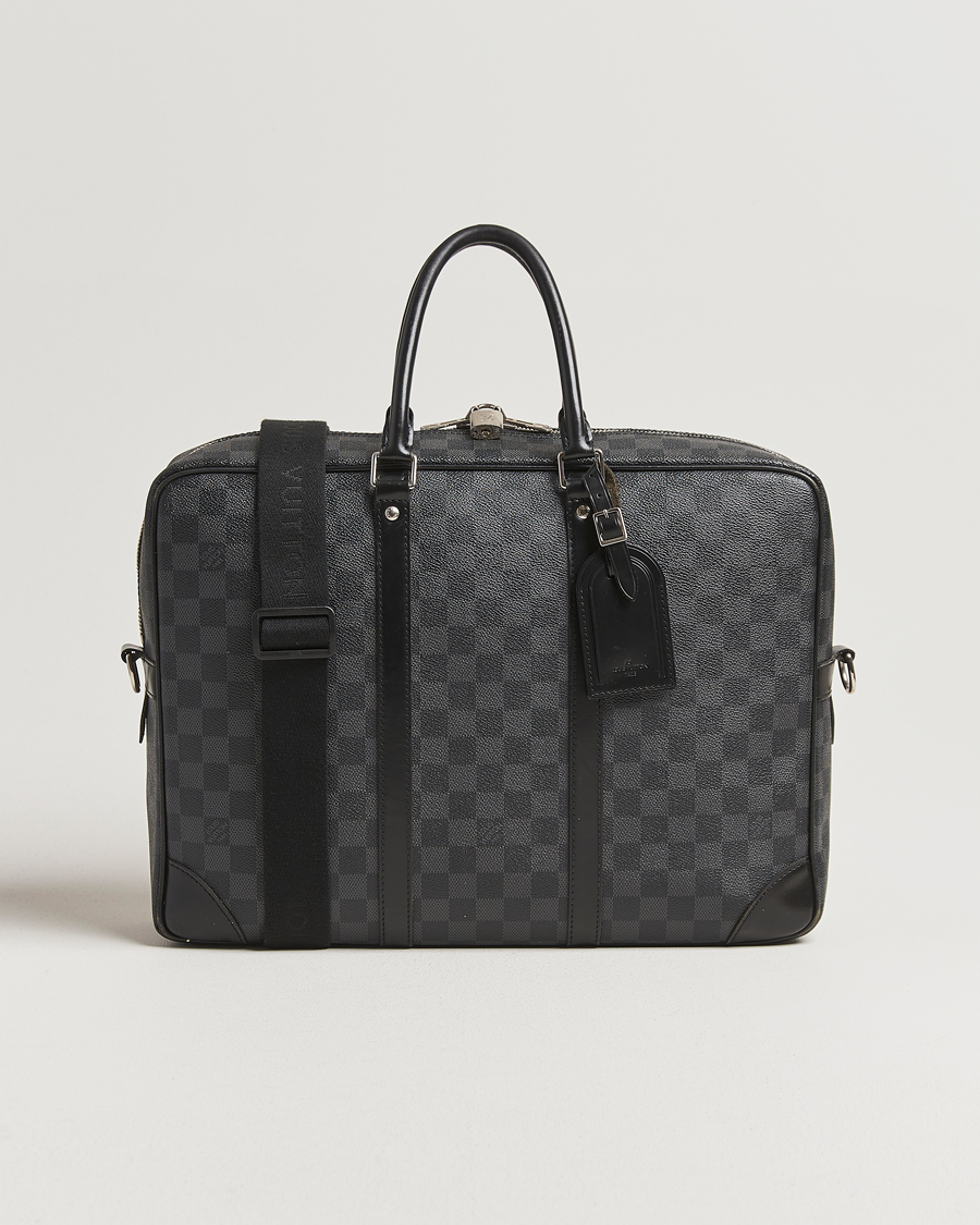 Men | Pre-Owned & Vintage Bags | Louis Vuitton Pre-Owned | Porte Document Voyager Damier Graphite