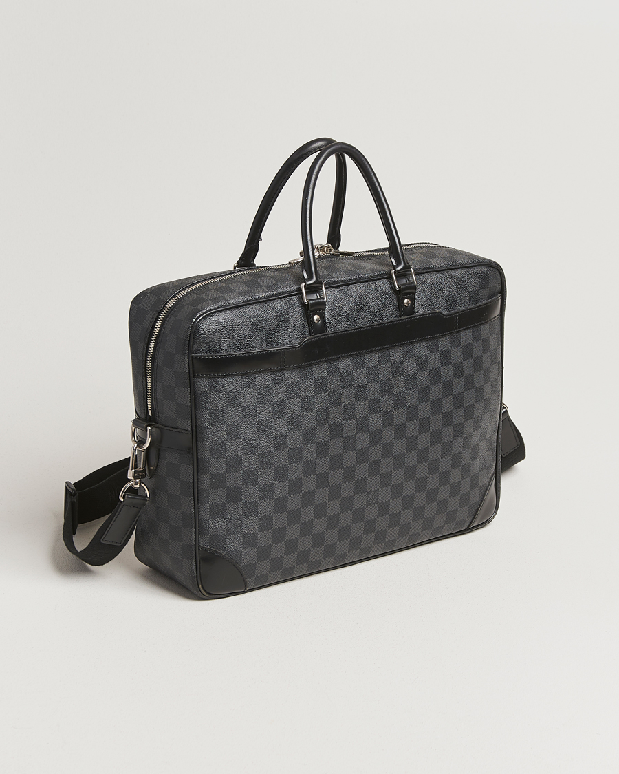 Men | Pre-Owned & Vintage Bags | Louis Vuitton Pre-Owned | Porte Document Voyager Damier Graphite