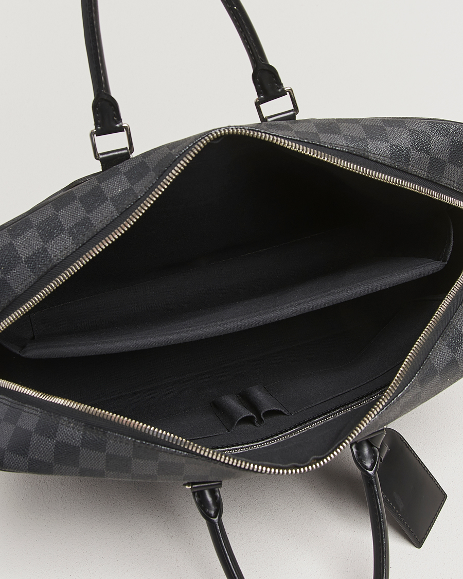Men | Pre-Owned & Vintage Bags | Louis Vuitton Pre-Owned | Porte Document Voyager Damier Graphite