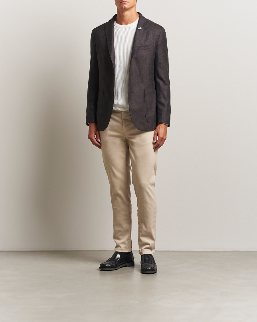 Men | Trousers | Tramarossa | Luis Superstrech Cotton Chino Beige