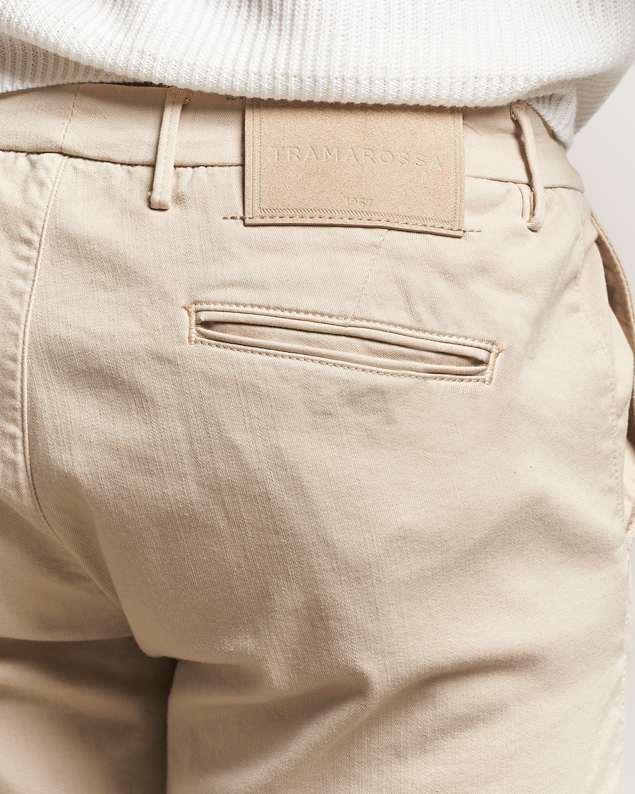 Men | Trousers | Tramarossa | Luis Superstrech Cotton Chino Beige