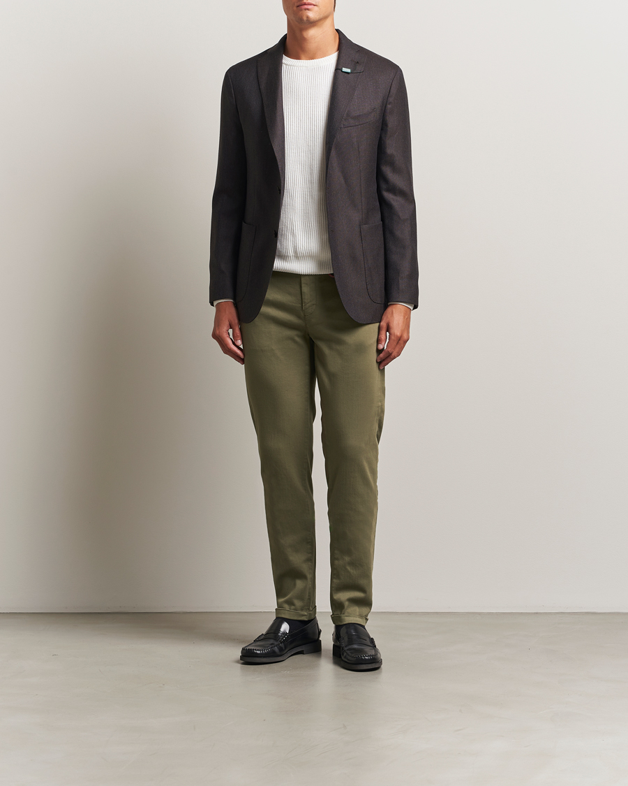 Men | Trousers | Tramarossa | Luis Superstrech Cotton Chino Military