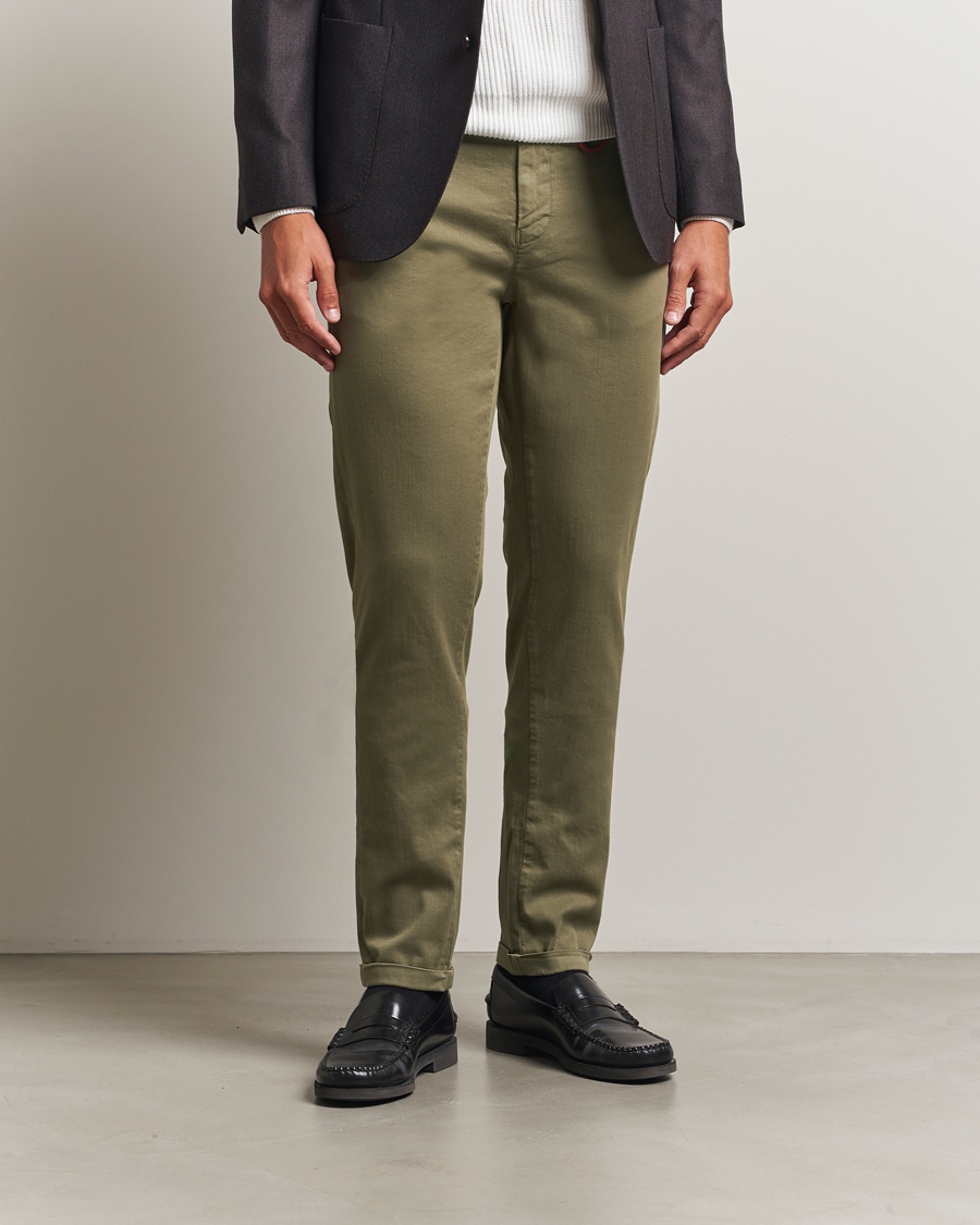Men | Trousers | Tramarossa | Luis Superstrech Cotton Chino Military