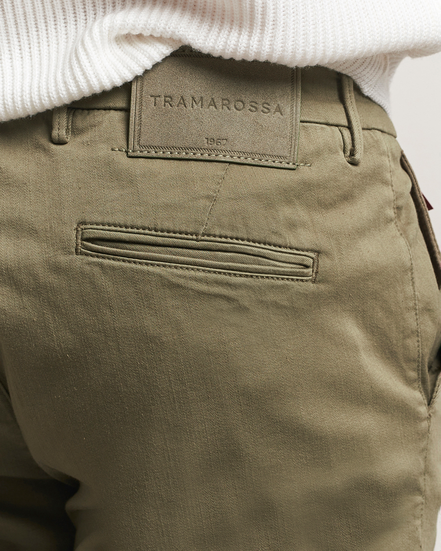 Men | Trousers | Tramarossa | Luis Superstrech Cotton Chino Military