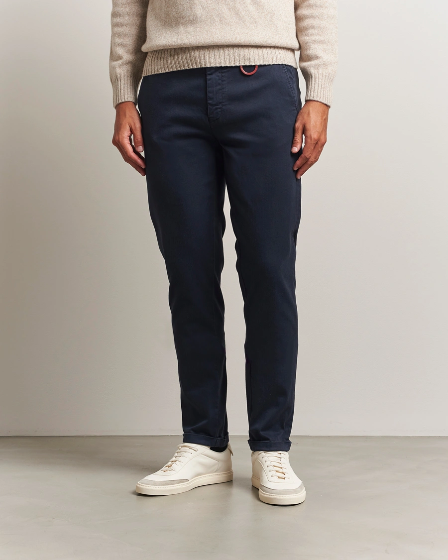 Men | Trousers | Tramarossa | Luis Superstrech Cotton Chino Dark Blu