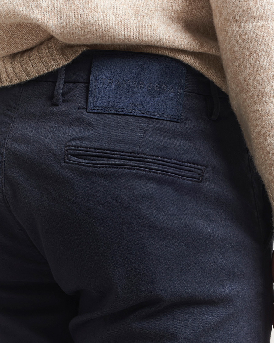 Men | Trousers | Tramarossa | Luis Superstrech Cotton Chino Dark Blu