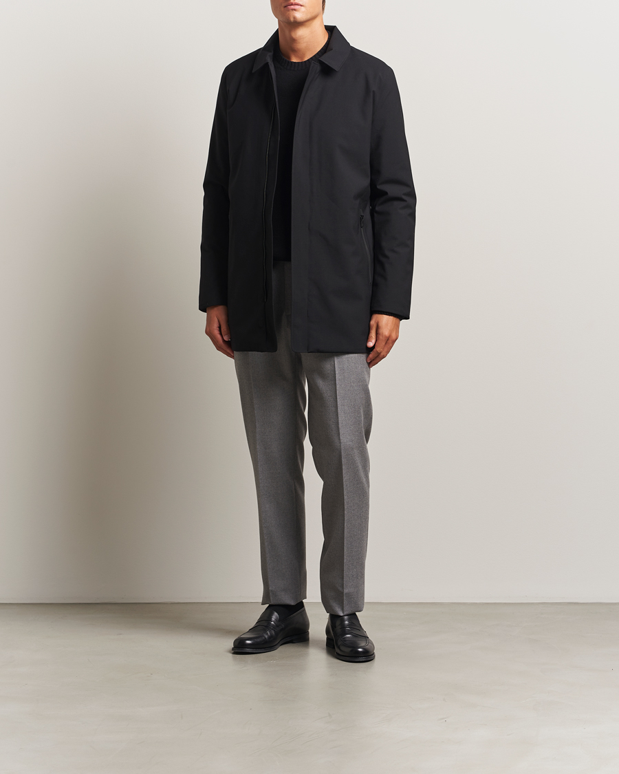 Men | Coats & Jackets | UBR | Regulator Coat Savile Black Wool