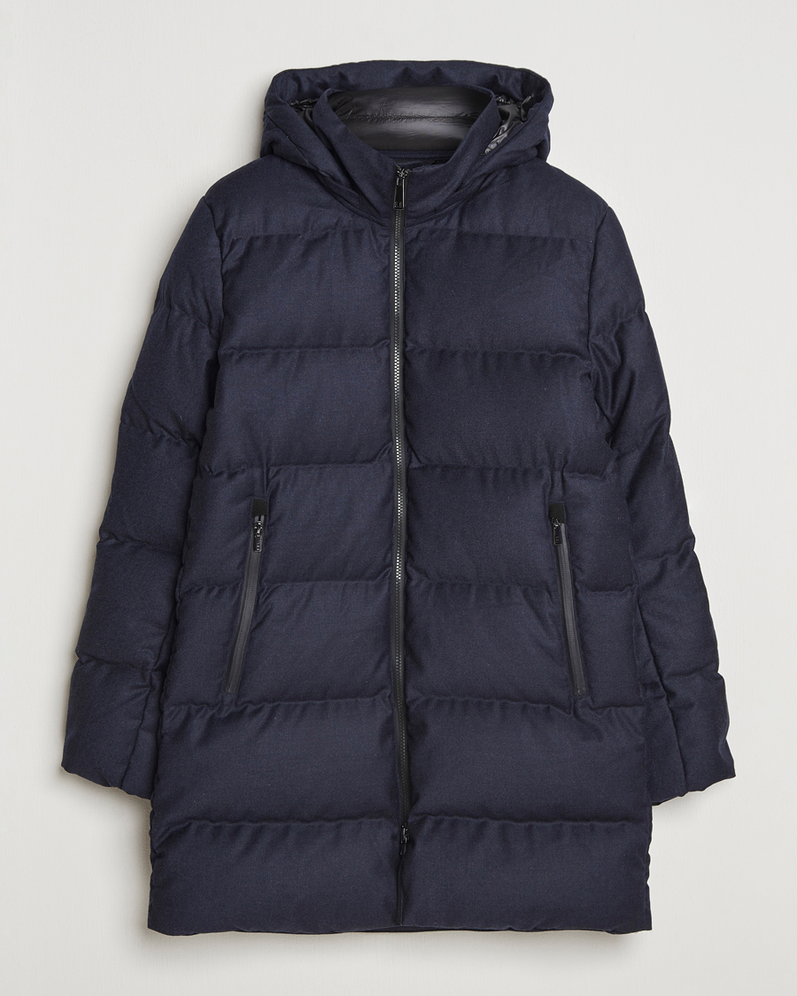 Men | Coats & Jackets | UBR | Concorde Wool Parka Savile Dark Navy Melange