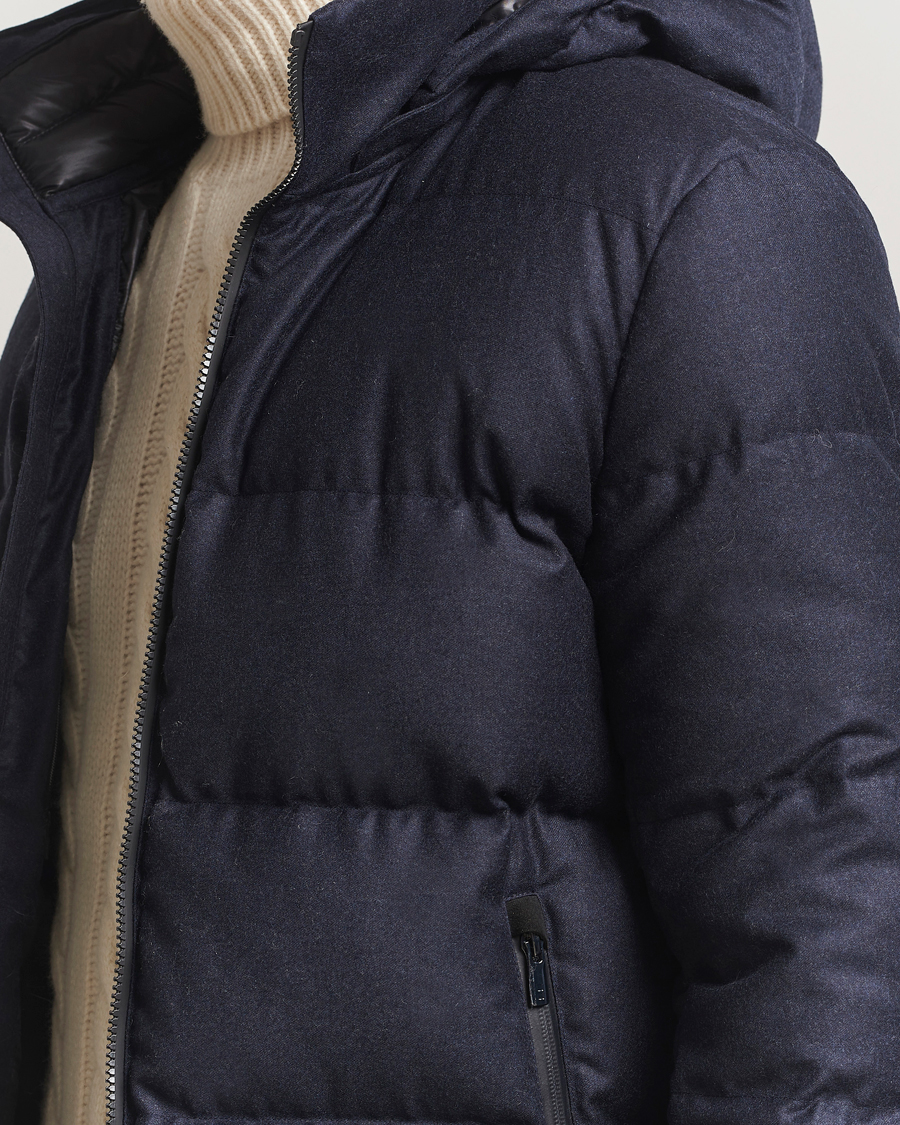 Men | Coats & Jackets | UBR | Concorde Wool Parka Savile Dark Navy Melange