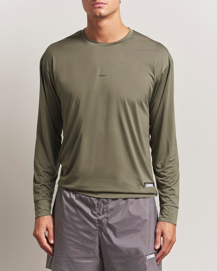 Men | T-Shirts | Satisfy | AuraLite Long Sleeve T-Shirt Dusty Olive