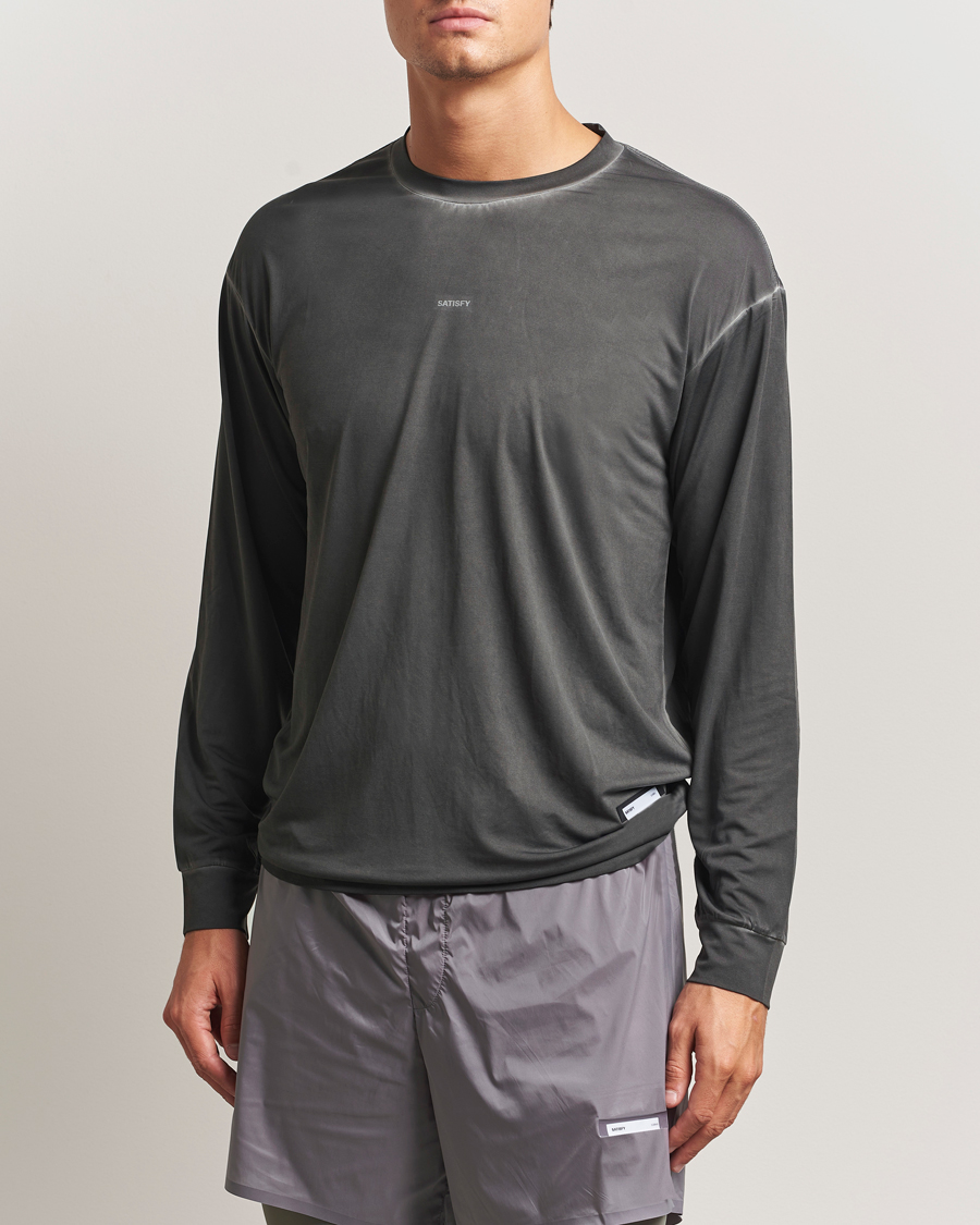 Men | T-Shirts | Satisfy | AuraLite Long Sleeve T-Shirt Pigment Black