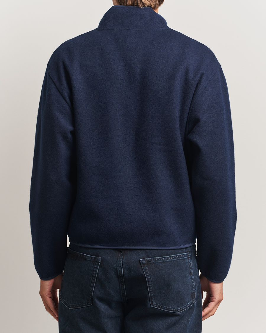 Men | Sweaters & Knitwear | Sunflower | Wool Half Zip Navy