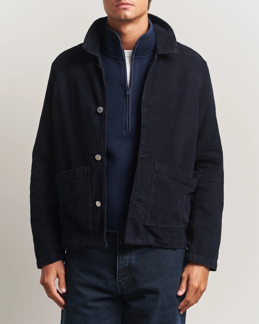 Men | Coats & Jackets | Sunflower | Corduroy Worker Jacket Navy