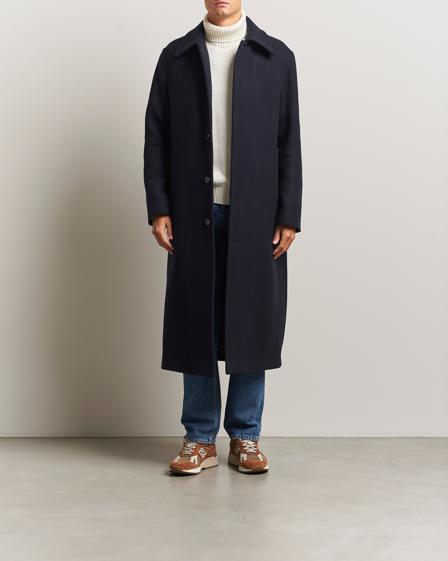 Men | Coats & Jackets | Sunflower | Wool Winter Coat Navy