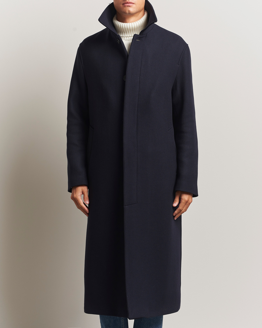 Men | Coats & Jackets | Sunflower | Wool Winter Coat Navy