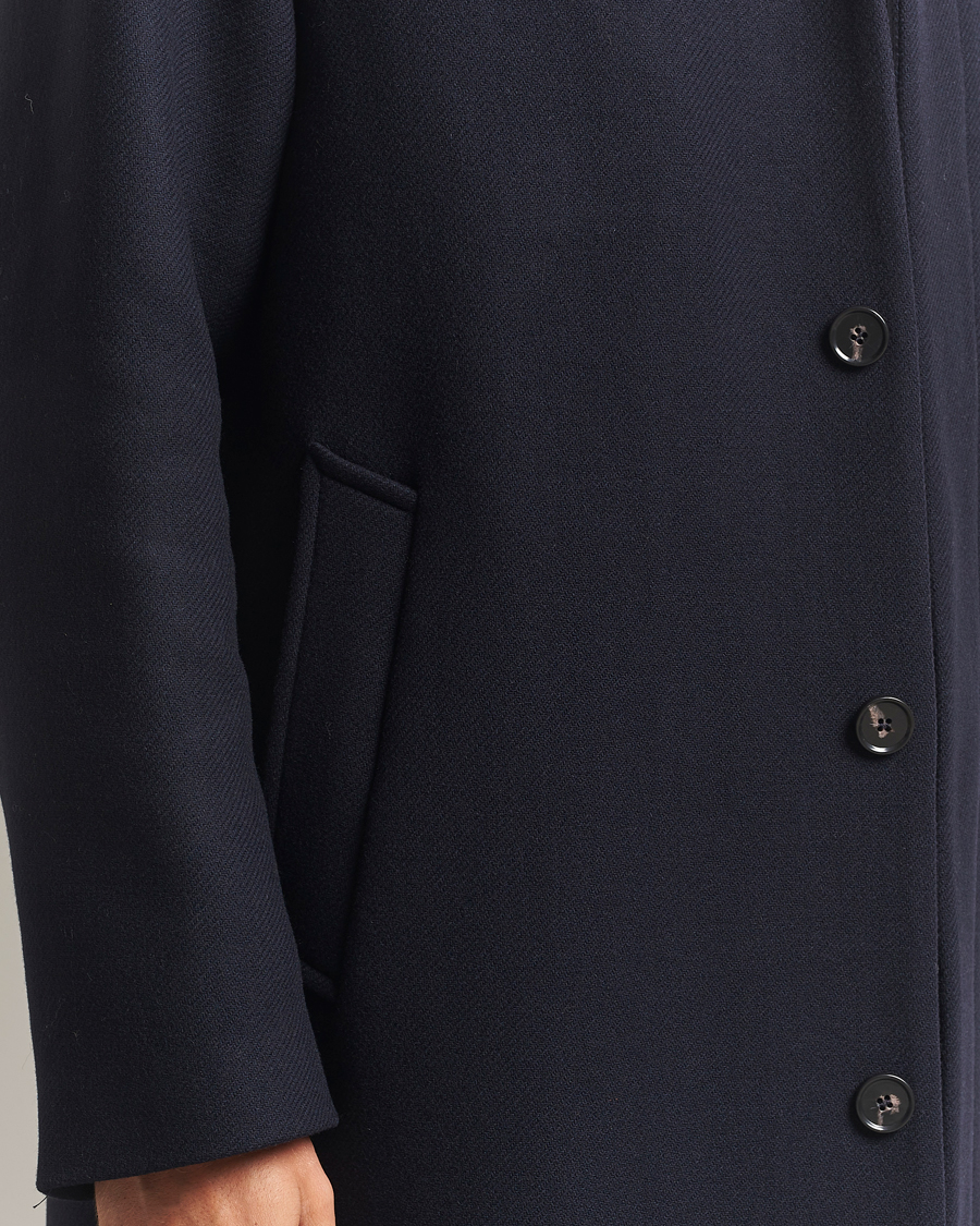 Men | Coats & Jackets | Sunflower | Wool Winter Coat Navy