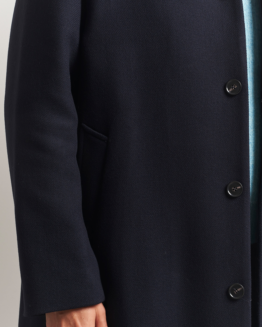 Men | Coats & Jackets | Sunflower | Wool Winter Coat Navy