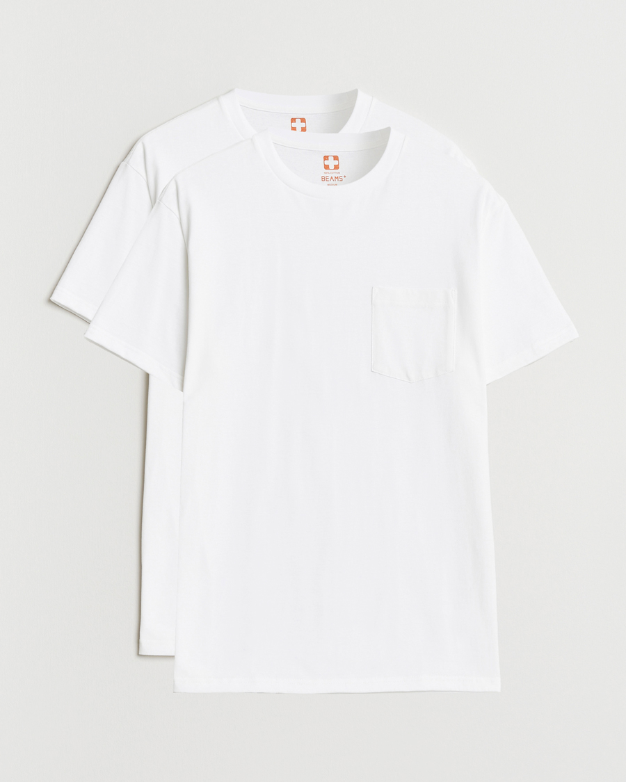 Men | T-Shirts | BEAMS PLUS | 2-Pack Pocket T-Shirt White