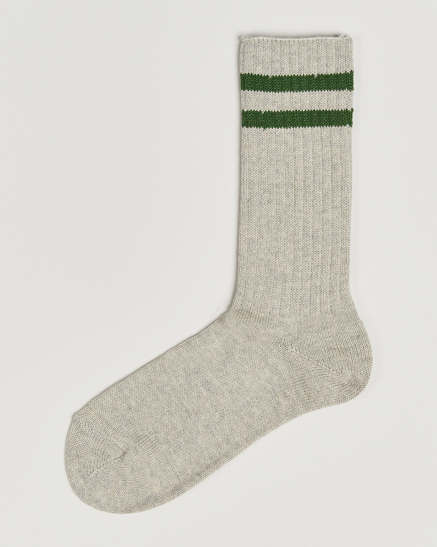 Men | Underwear & Socks | BEAMS PLUS | Schoolboy Socks Grey/Green