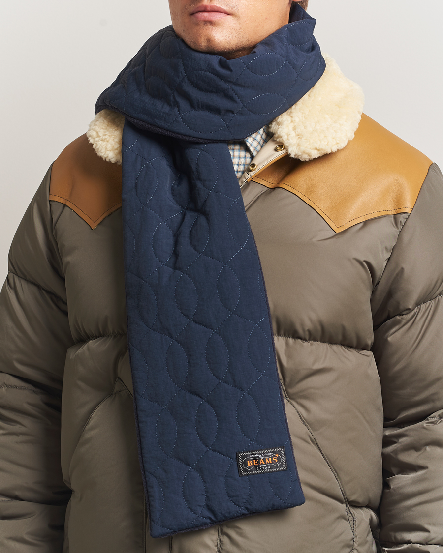 Men | Scarves | BEAMS PLUS | Muffler Boa Scarf Navy
