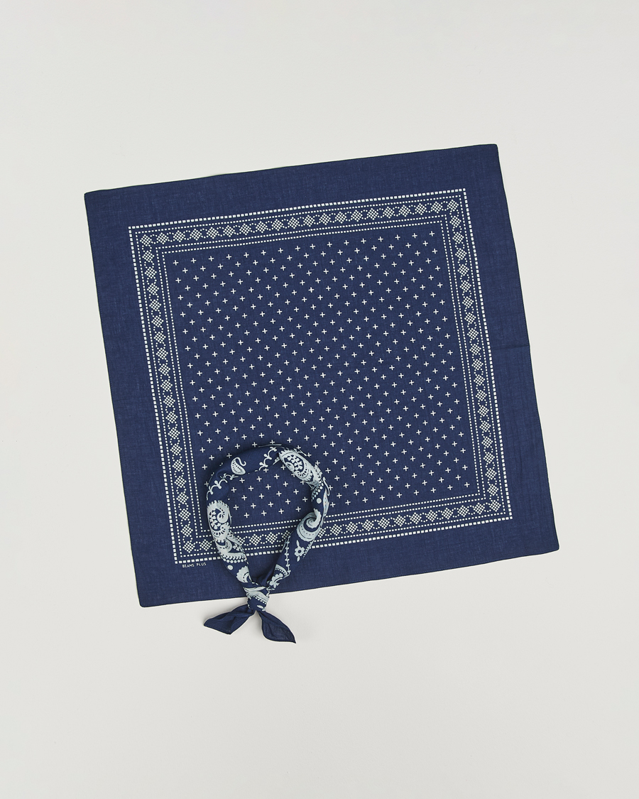 Men | Pocket Squares | BEAMS PLUS | 2-Pack Bandana Set Navy