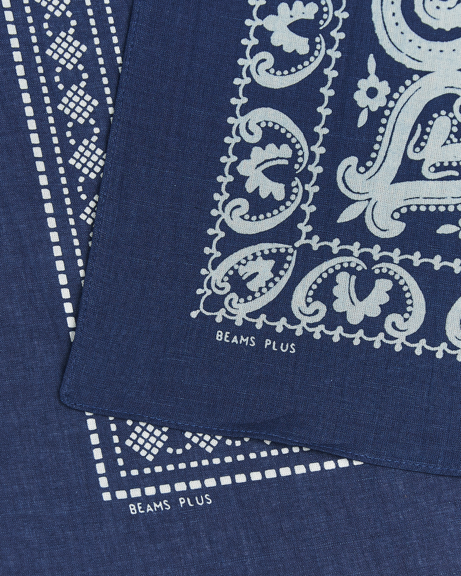Men | Pocket Squares | BEAMS PLUS | 2-Pack Bandana Set Navy