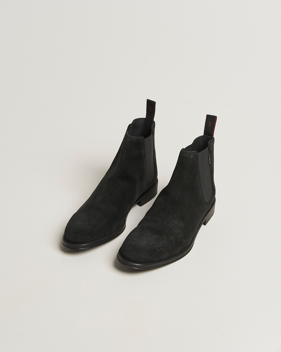 Men | Boots | PS Paul Smith | Augustus Suede Chelsea Boot Black