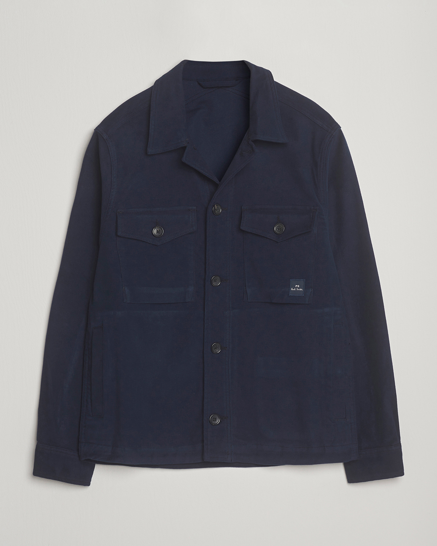 Men | Coats & Jackets | PS Paul Smith | Cotton Shirt Jacket Blue