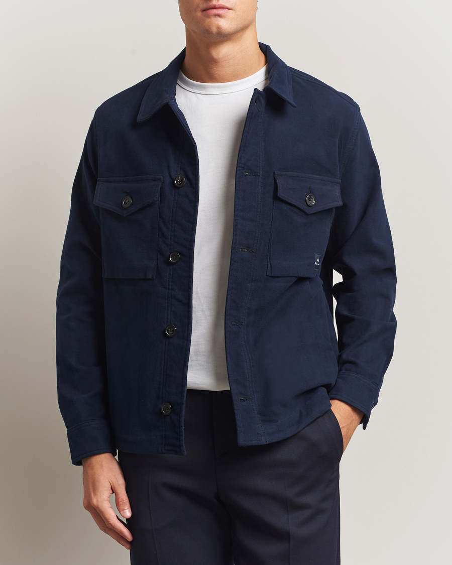 Men | Coats & Jackets | PS Paul Smith | Cotton Shirt Jacket Blue