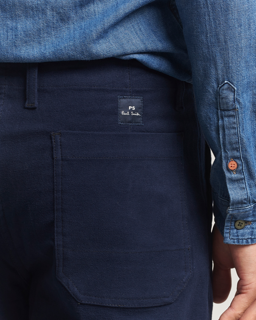 Men | Trousers | PS Paul Smith | Cotton Worker Pants Blue