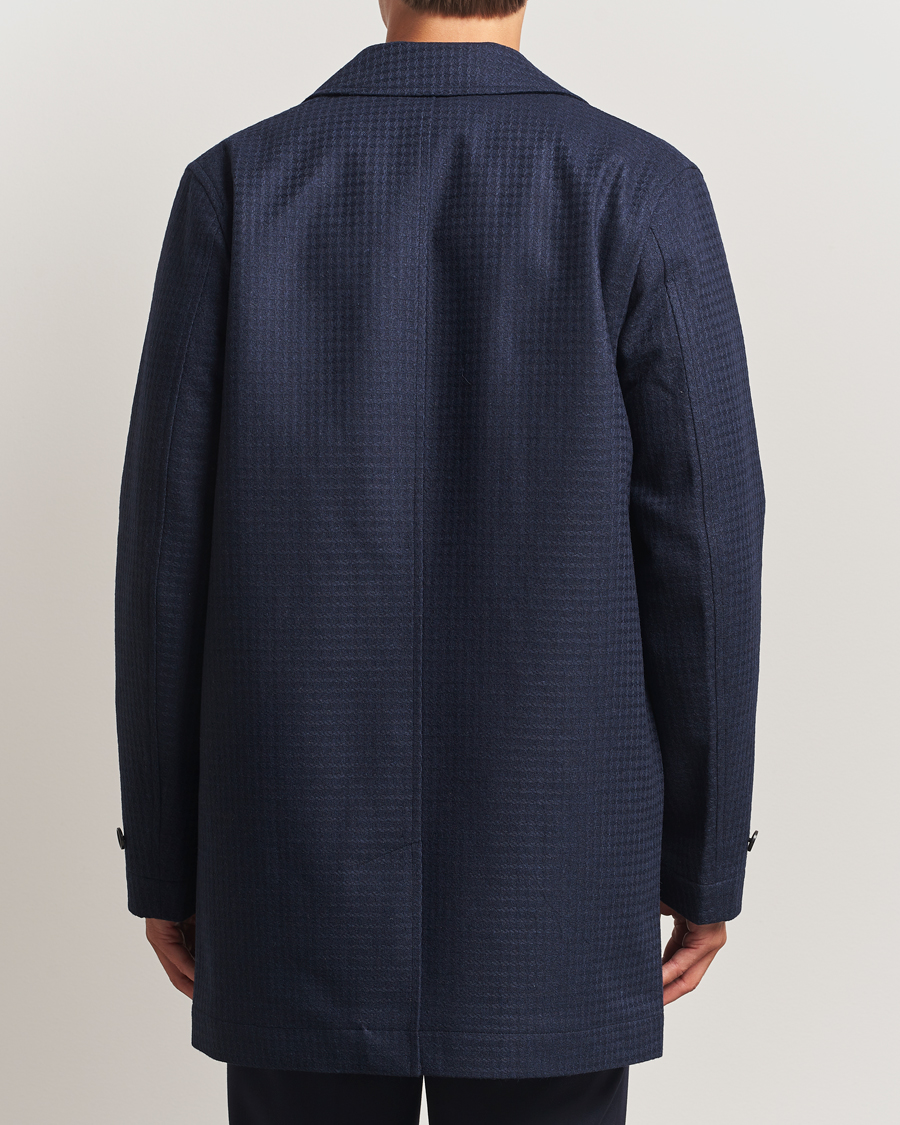Men | Coats & Jackets | PS Paul Smith | Wool Dogtooth Coat Blue