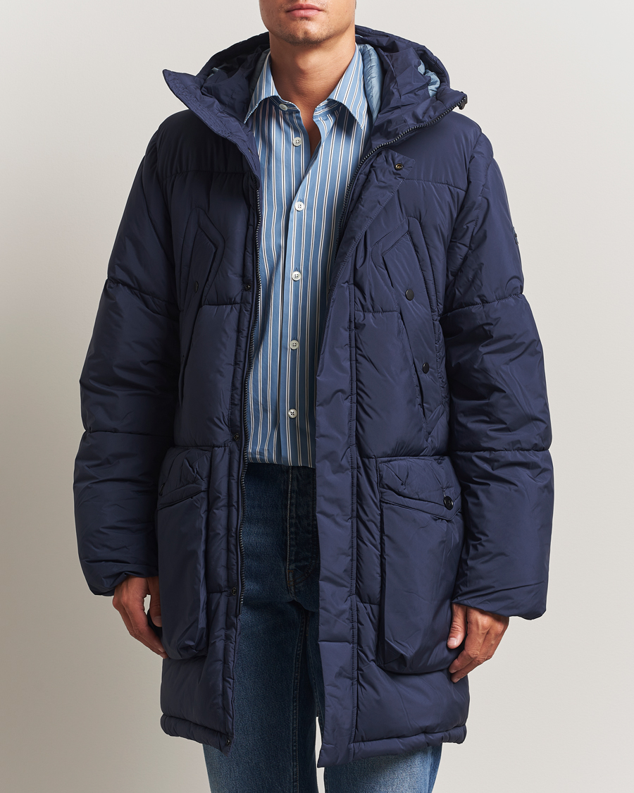 Men | Coats & Jackets | PS Paul Smith | Fibre Down Hooded Parka Dark Blue