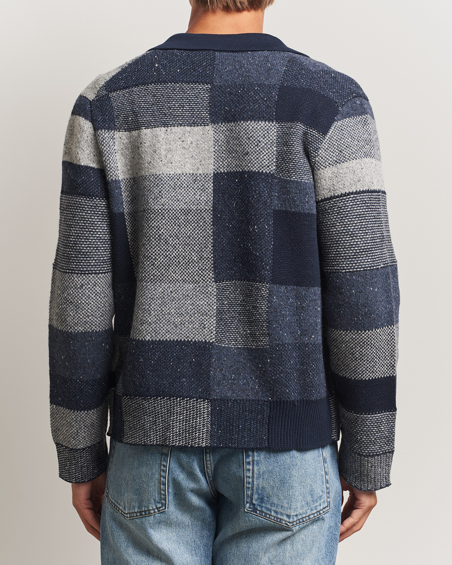 Men | Sweaters & Knitwear | PS Paul Smith | Colourblocked Knitted Full Zip Blue Multi