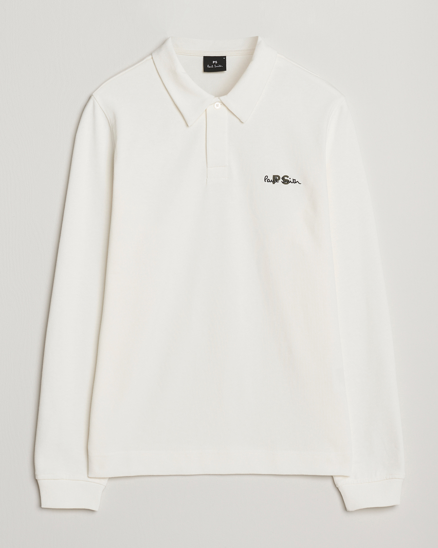Men | Sweaters & Knitwear | PS Paul Smith | Cotton Logo Rugby Sweater White
