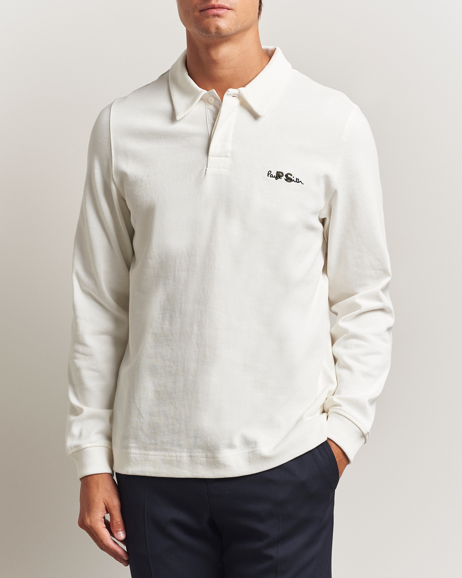 Men | Sweaters & Knitwear | PS Paul Smith | Cotton Logo Rugby Sweater White