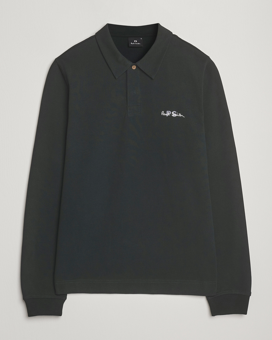 Men | Sweaters & Knitwear | PS Paul Smith | Cotton Logo Rugby Sweater Dark Green
