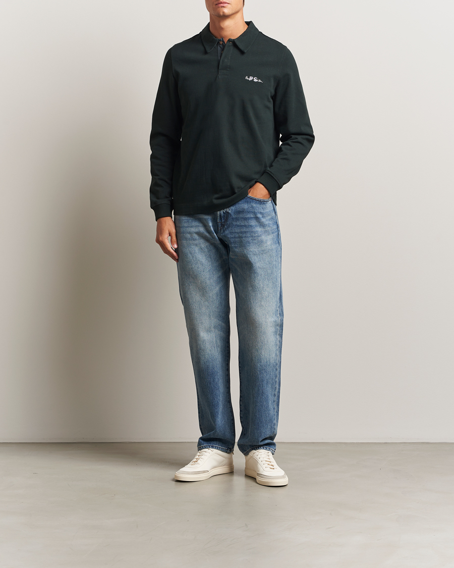 Men | Sweaters & Knitwear | PS Paul Smith | Cotton Logo Rugby Sweater Dark Green