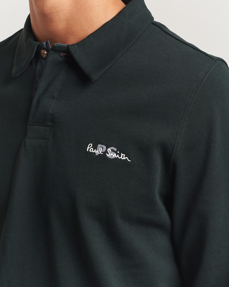 Men | Sweaters & Knitwear | PS Paul Smith | Cotton Logo Rugby Sweater Dark Green