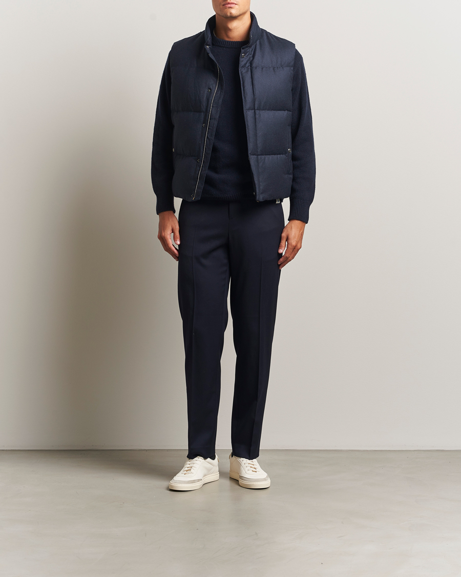 Men | Gilets | Paul Smith | Wool/Cashmere Down Gilet Navy