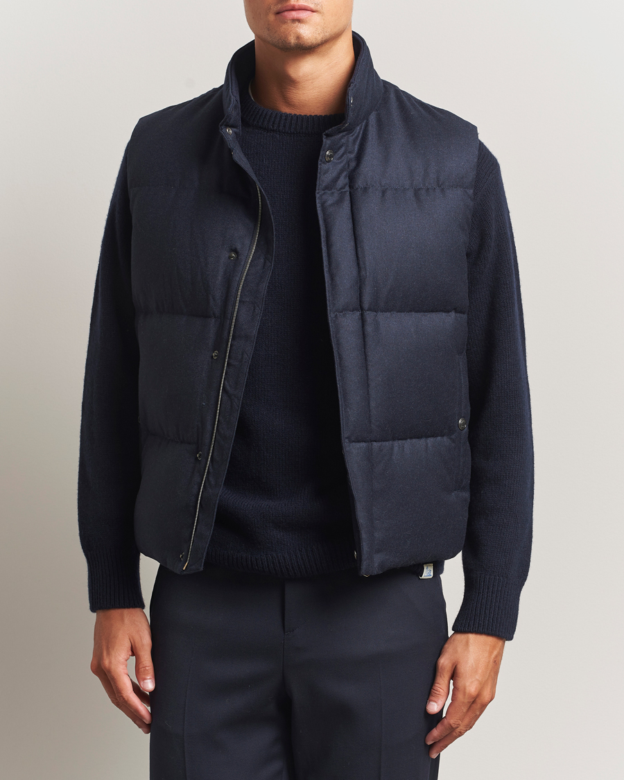Men | Gilets | Paul Smith | Wool/Cashmere Down Gilet Navy