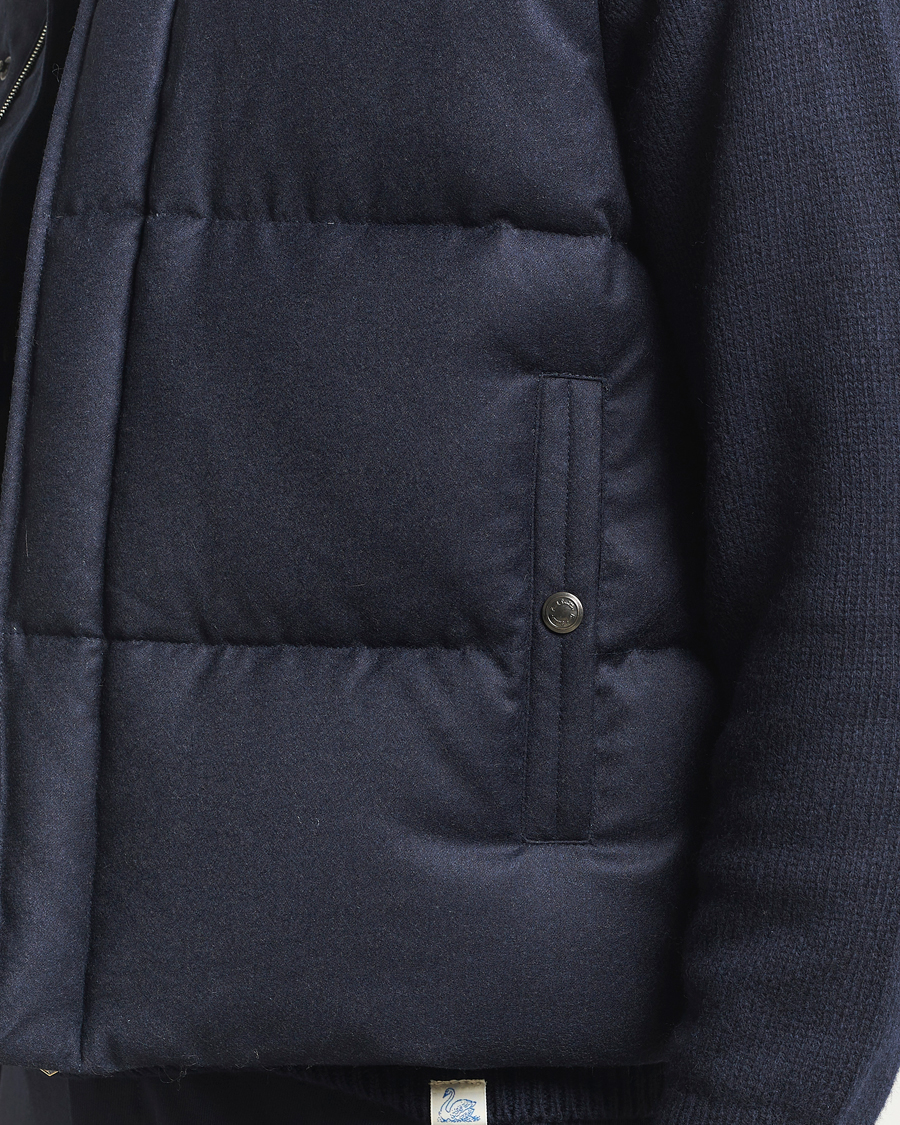 Men | Gilets | Paul Smith | Wool/Cashmere Down Gilet Navy