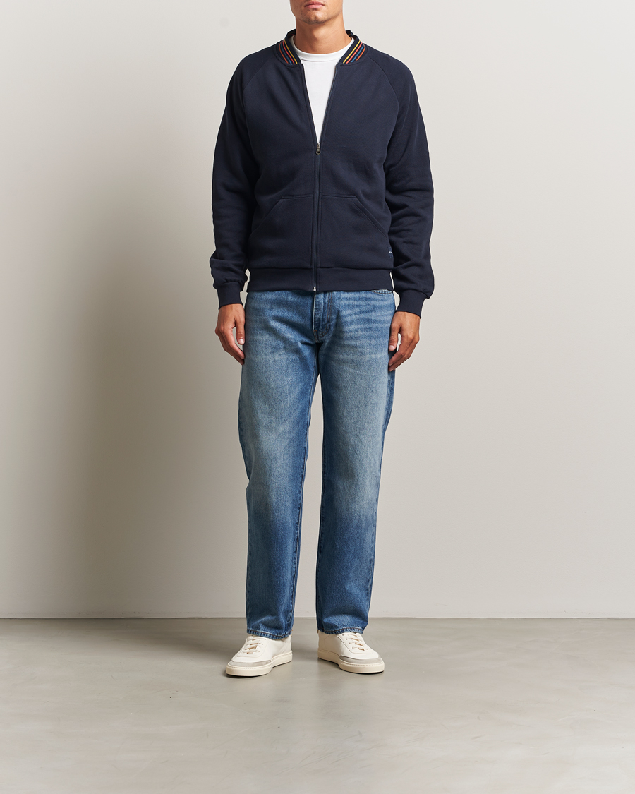 Men | Sweaters & Knitwear | Paul Smith | Artist Rib Full Zip Navy